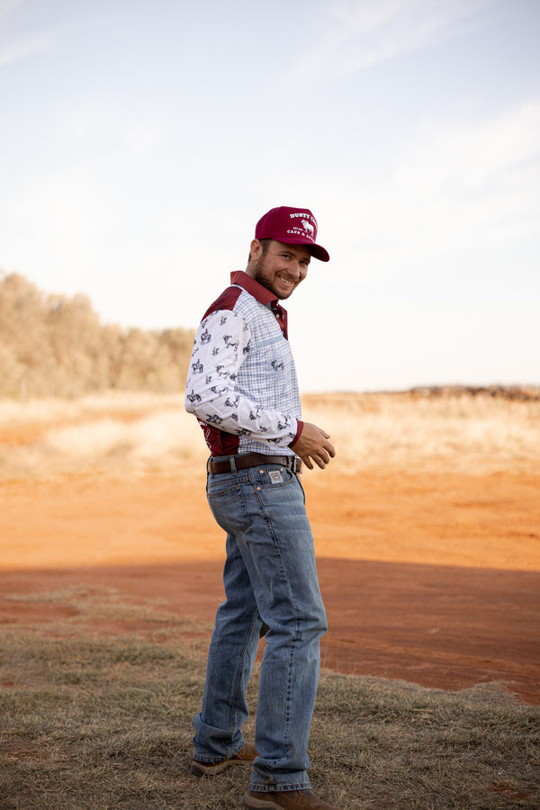 Unisex Fishing Shirt - Cowboy Plaid