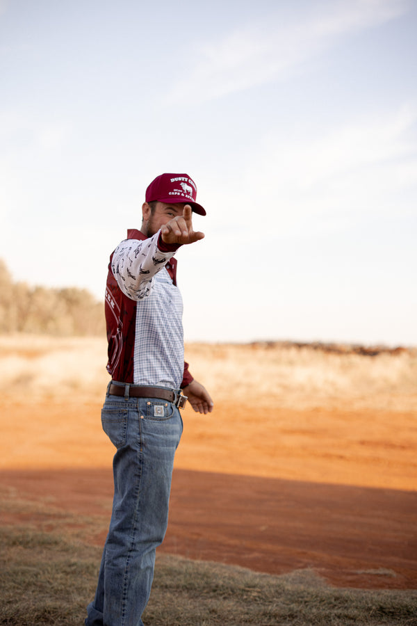 Unisex Fishing Shirt - Cowboy Plaid