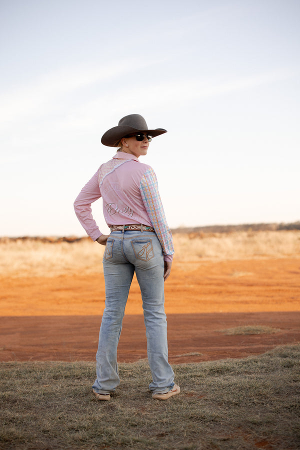 Unisex Fishing Shirt – Pink Plains