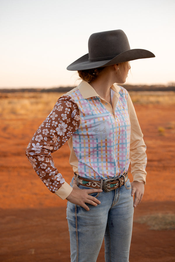 Unisex Fishing Shirt - Saltbush Sunrise