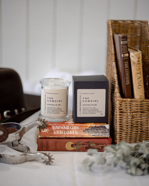 The Cowgirl - Medium Glass Candle