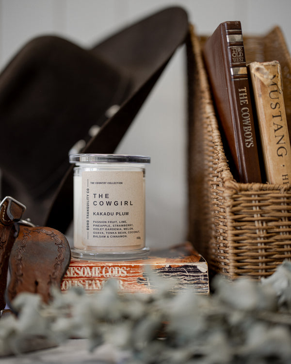 The Cowgirl - Medium Glass Candle