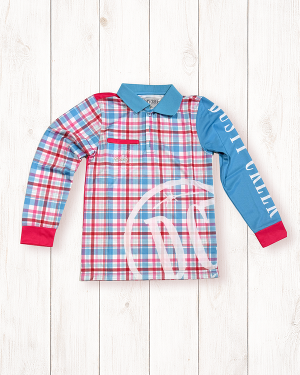 Girls Fishing Shirt - Blue Collar