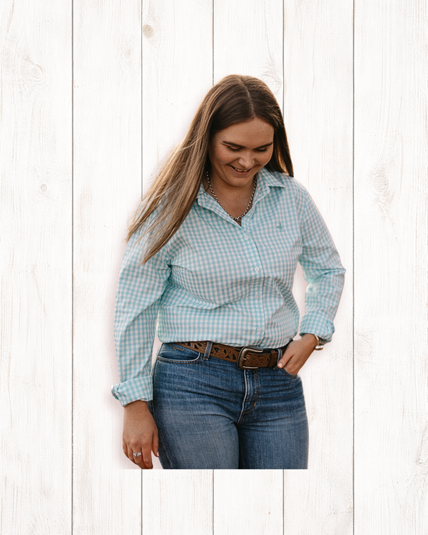 Ladies Arena Hustle - Mint Gingham