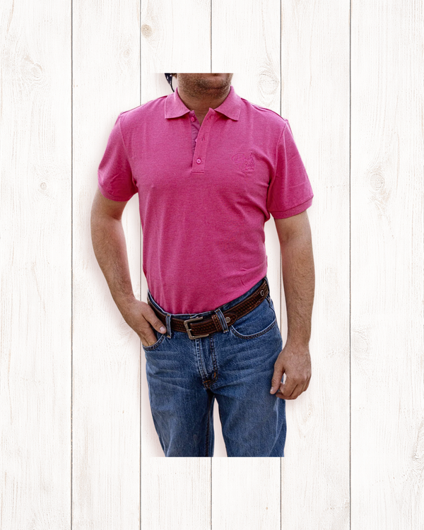 Unisex Cotton Polo Shirt -  Pink