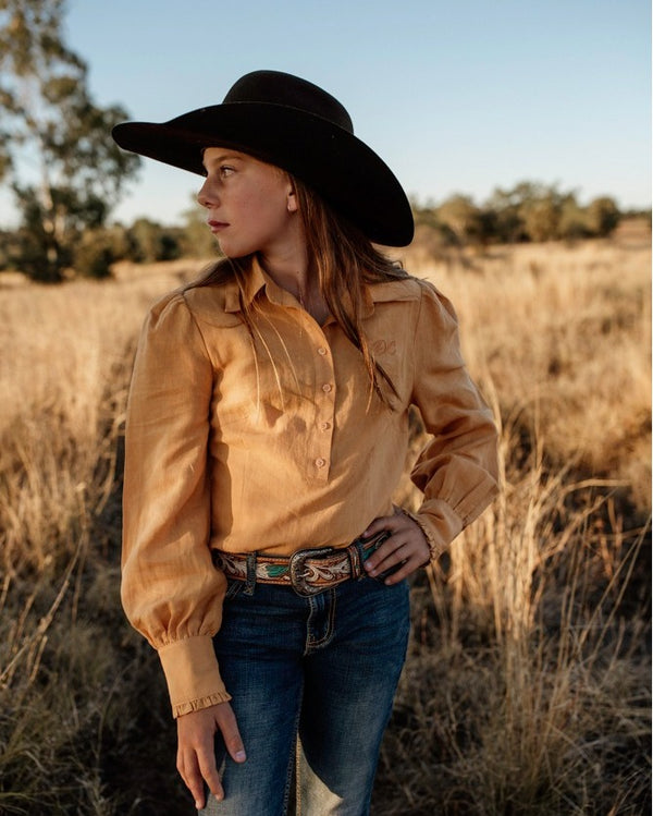 Plain Linen Arena - Honey Mustard