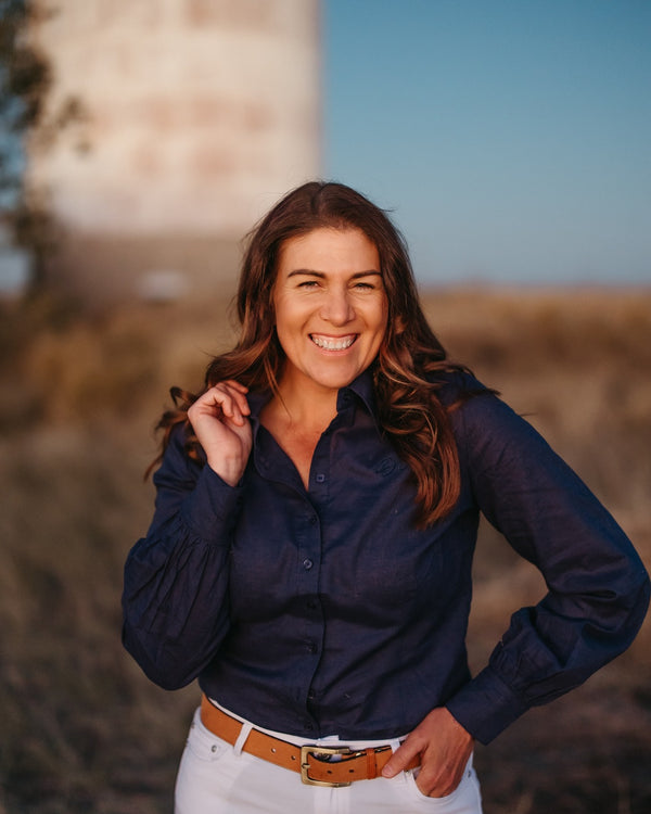 Plain Linen Arena - Navy