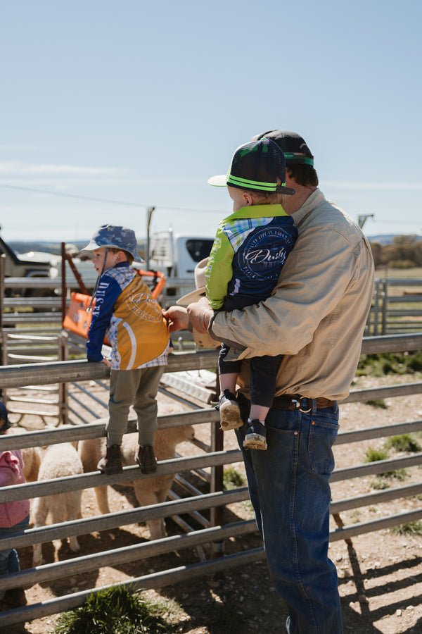 Kids Fishing Shirt - Lime Check