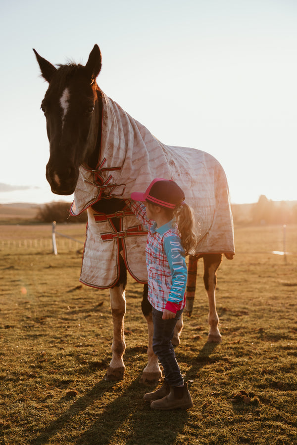 Girls Fishing Shirt - Blue Collar