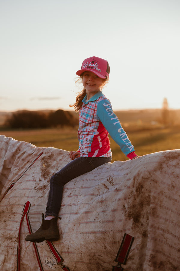 Girls Fishing Shirt - Blue Collar