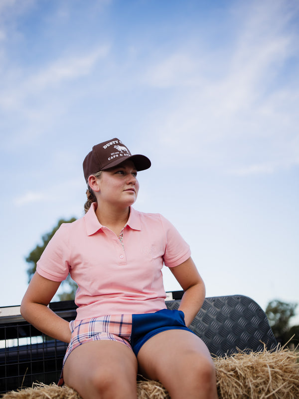 Ladies Cotton Polo - Pink