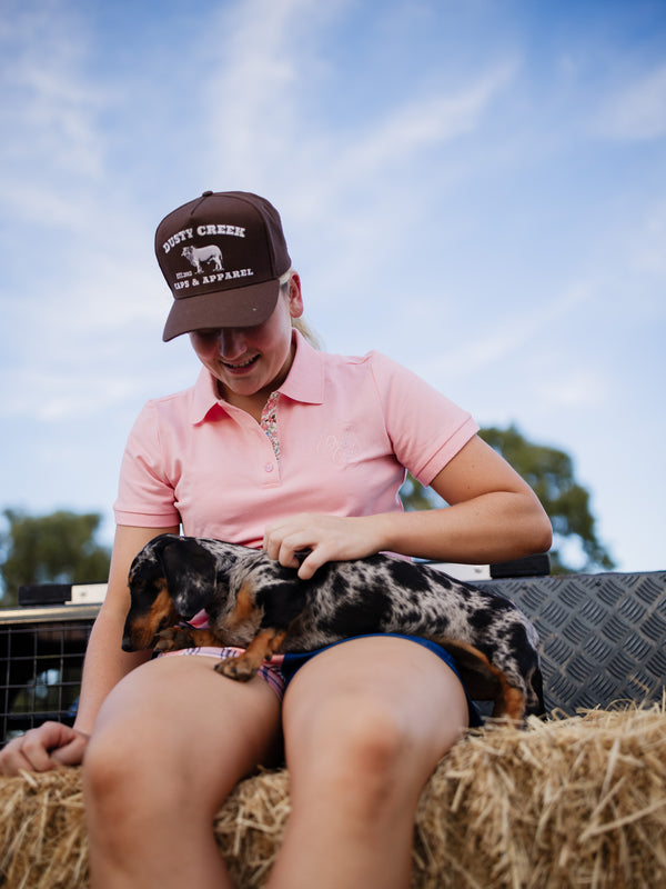 Ladies Cotton Polo - Pink