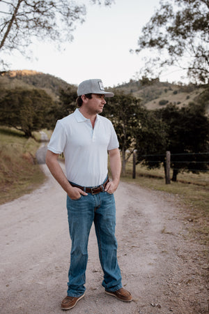 Unisex Polos - Stretchy quality cotton collared polos, short sleeve, ribbed collar, simple design, blue, pink, white, navy, chocolate