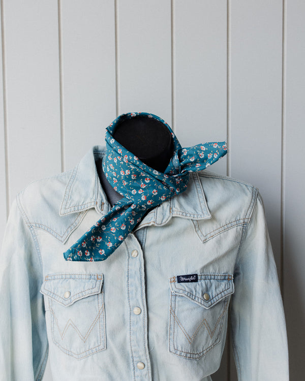Neck Tie Emerald Floral
