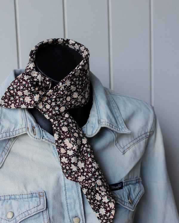 Neck Tie Choc Floral