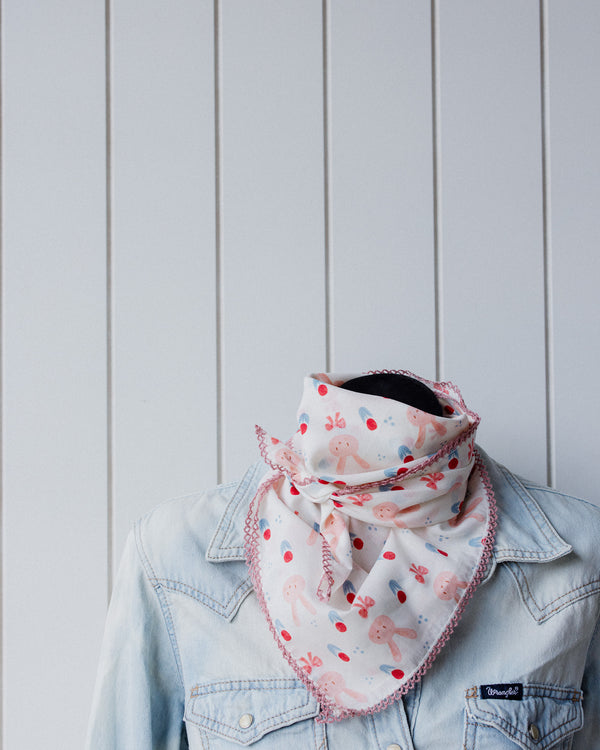 Laced Trim Scarf Bunny Babe
