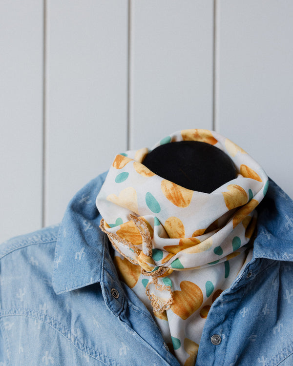 Laced Trim Scarf Love Sunshine