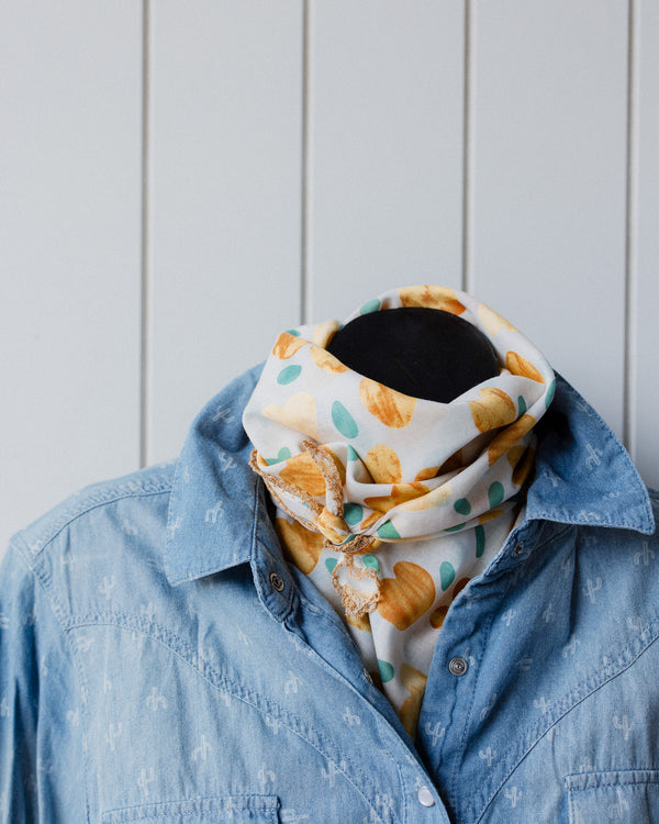 Laced Trim Scarf Love Sunshine