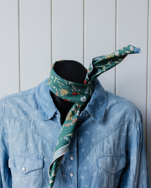 Neck Tie Green Garden