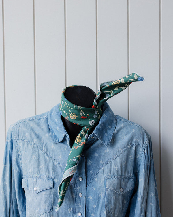 Neck Tie Green Garden