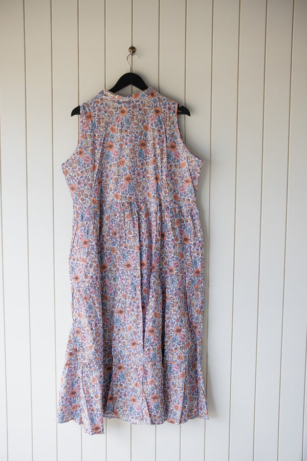 Mmoka Pretty Floral Blue Dress