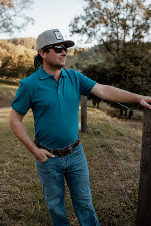 Unisex Polos - Stretchy quality cotton collared polos, short sleeve, ribbed collar, simple design, blue, pink, white, navy, chocolate