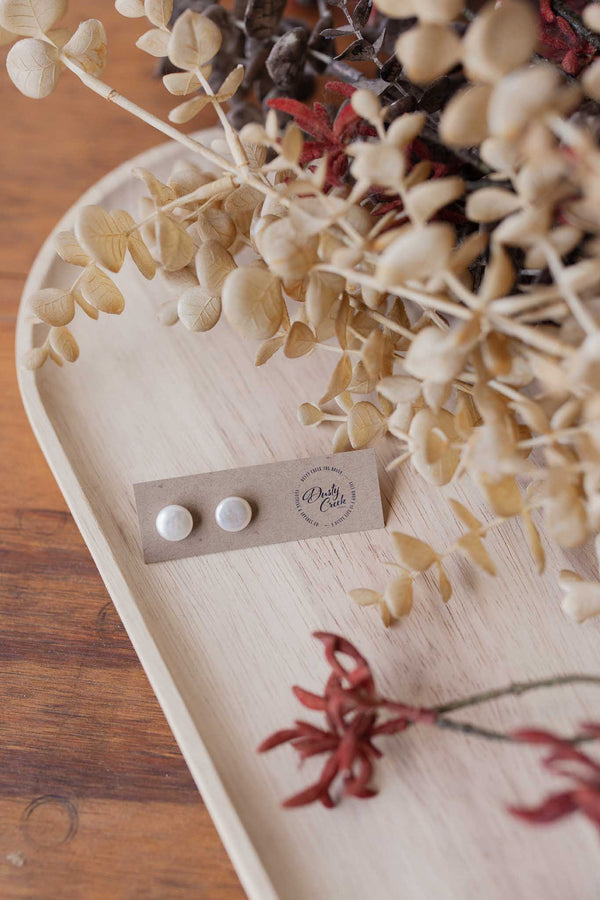 Natural Coin Pearl Studs