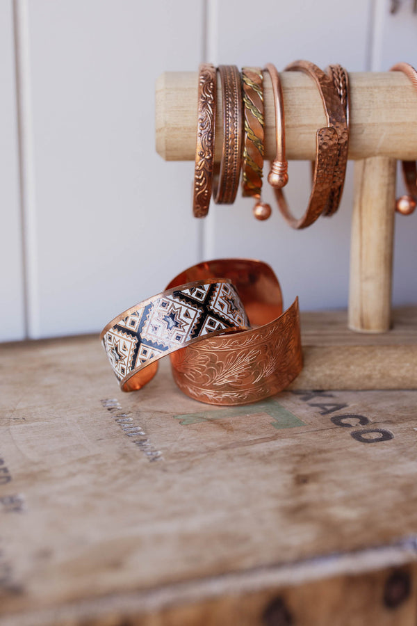 Copper Aztec Cuff